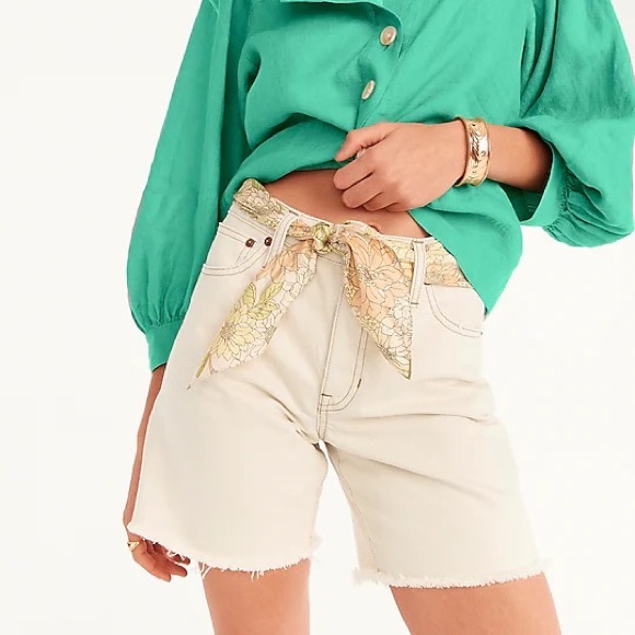 J. Crew Pants - NEW J. Crew Mid-Length Denim Natural Short Size 34